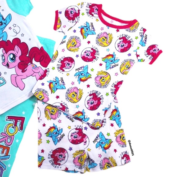 NWT Hasbro My Little Pony 4pc Graphic Pajama Set - Picture 3 of 9